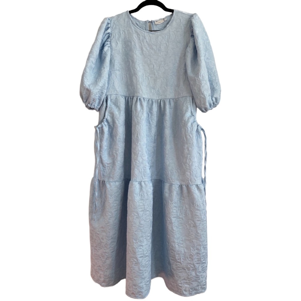 US 10 ASOS Design Jacquard Tiered Dress